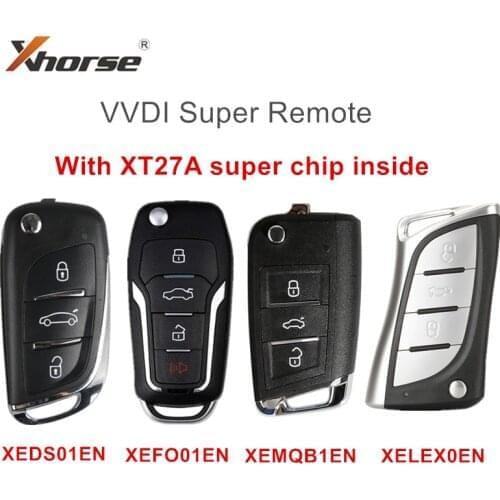 Xhorse XEDS01EN XEFO01EN XEMQB1EN XELEX0EN VVDI Super Remote with XT27 XT27A66 Chip for VVDI2/VVDI Key Tool Max mini Key Tool