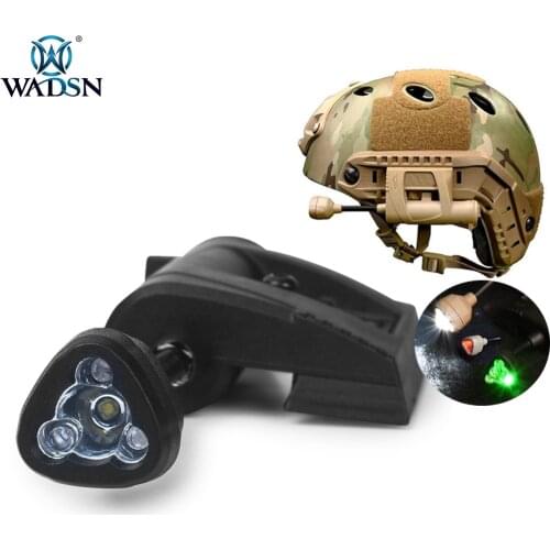 WADSN Airsoft Tactical Military Helmet Light Charge Mpls 4-Mode IR White Green Red LED Outdoor Helmet Signal Survival Flashlight