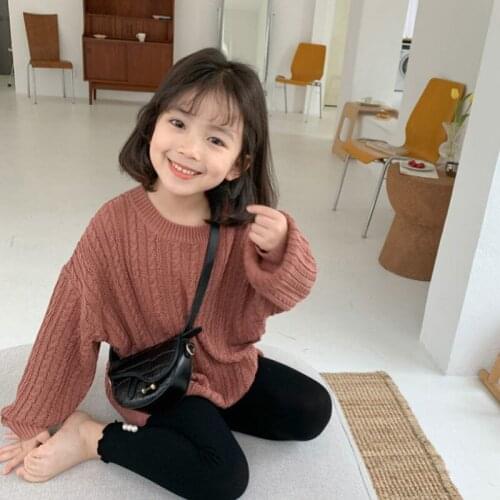 Girl Sweater Kids Baby Outwear Tops 2021 Lasted Thicken Warm Winter Autumn Long Sleeve Knitting Pullover Children Clothing