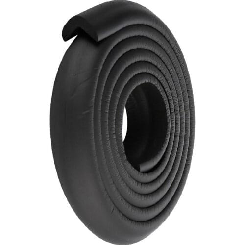 2M Children Protection Table Guard Strip Baby Safety Products Glass Edge Furniture Horror Crash Bar Corner (black )