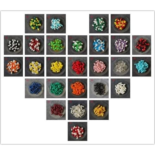 0# 200pcs/lot.0 Size High Quality Colored Hard Gelatin Empty Capsules, Hollow Gelatin Capsules ,joined or Separated Capsules