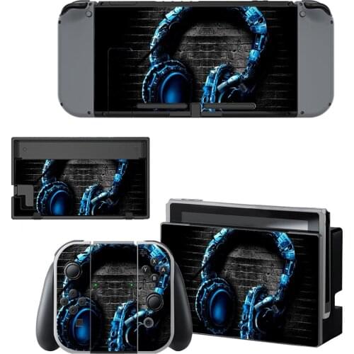 1 Styles Headset Style Vinyl Decal Skin Sticker For Nintendo Switch NS NX Console Protector Game Accessoriy NintendoSwitch
