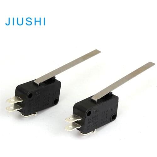 KW7 long lever micro switch black plastic limit switch AC250V 125V 15A