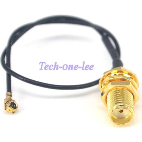 100 pcs/lot Mini PCI U.FL to SMA connector Antenna WiFi Pigtail Cable IPX to SMA extension