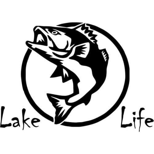 14.3cm*10.2cm Lake Life Fishing Animal Car Sticker Motorcycle Vinyl Decal