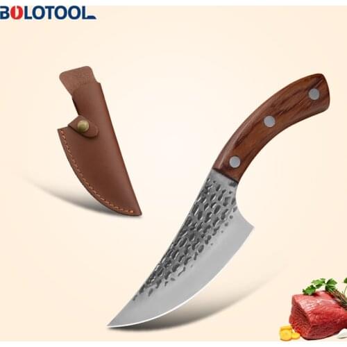 5 Inch Handmade Forged Cleaver Knife High Carbon Clad Steel