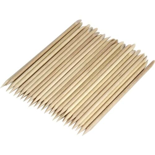 50Pcs/Lot Nail Art Design Orange Wood Stick Sticks Cuticle Pusher Remover Manicure Pedicure Care Nail Dotting Tools