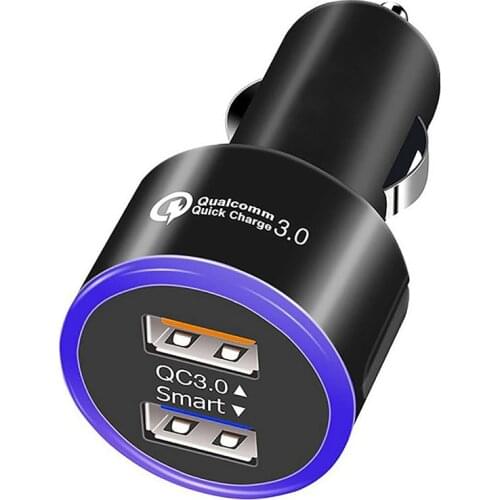 For Car Fast Car Charger Quick Charge 3.0 Adapter Dual USB Port 35W for iPhone 12 Pro Max Mini XR 11 7 8 Plus