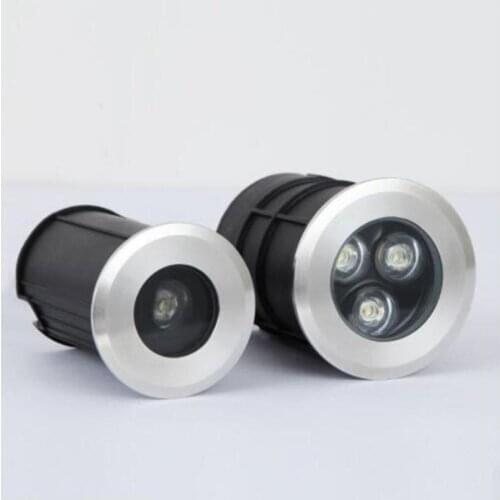 Dimmable 3W 9W LED Undergroud Light 110V 220V DC12V Inground Lamps LED Floor Path Buried Yard Landscape Recessed Spot Lighting