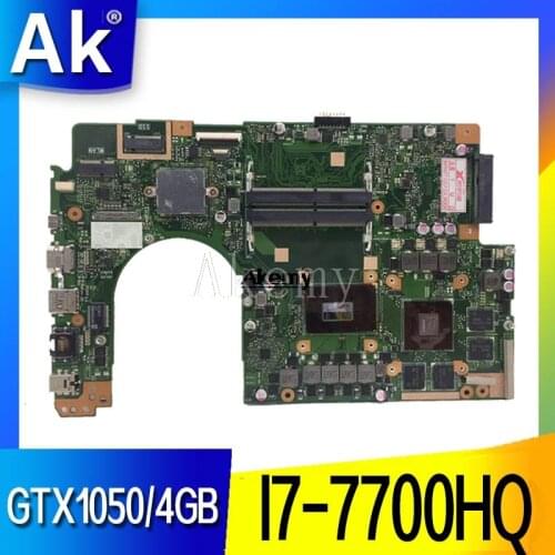 For Asus VivoBook Pro 15 N580G N580GD NX580G NX580GD Laptop Motherboard Mainboard With/ GTX1050/4GB I7-7700HQ
