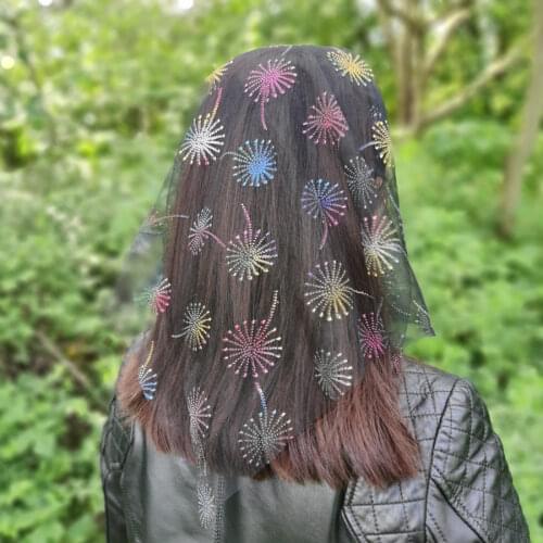 Women Scarf for Church Shawl in Church Lace Veils islamic scarves Embroidered Mantilla Lace orthodoxen Womens bandana