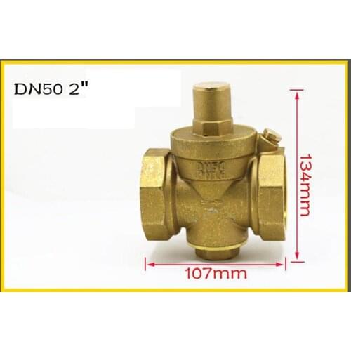 DN50(2" inch) Pressure Gauge Pressure Maintaining Valve Brass Water Pressure Regulator/Reducing/Relief Valves With manometer