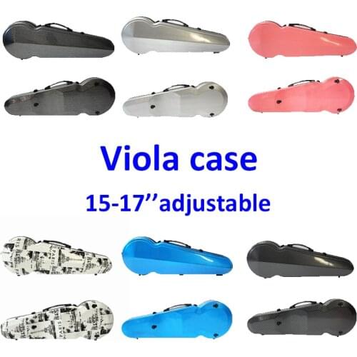 Factory direct sale carbon fiber adjustable 15-17" viola case wear-resistant, pressure-resistant and waterproof hygrometer