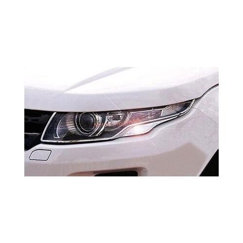 Chrome Front Headlight Lamp Cover Trim For Land Rover Range Rover Evoque 11-16