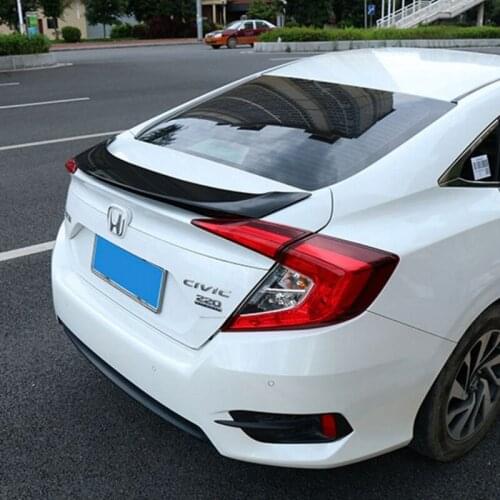Use for honda 2016-2017 model civic spoiler High Quality ABS Material Car Rear Wing unpaint Color spoiler for honda civic