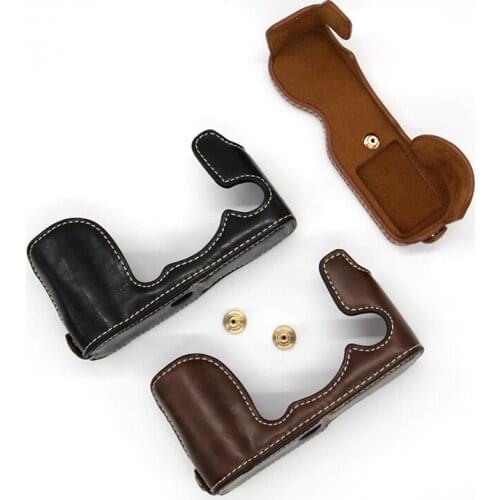 Pu Leather Case Bottom Opening Version Protective Half Body Cover Base For Fujifilm X-A5 XA5 XT10 XT20 X100T X100S X30 XT3 XT2