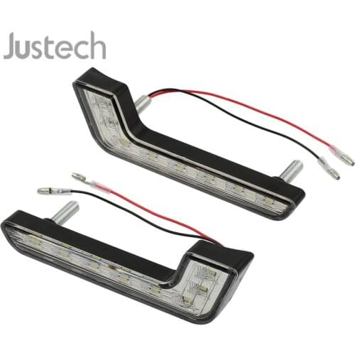 Justech 2 PCS 8 LED 12V Universal Waterproof Car Daytime Running DRL Bright Driving Light Head Lamp white