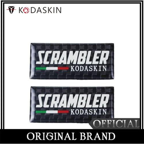 KODASKIN Motorcycle 3D Carbon Timing Belt Cover Front and Rear Round Decal for Ducati Scrambler