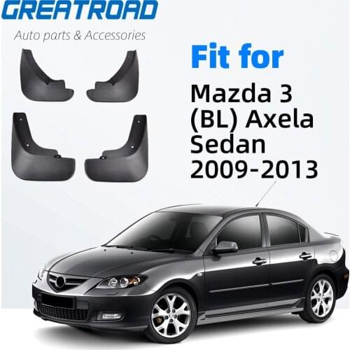 Set Molded Car Mud Flaps For Mazda 3 (BL) Axela Sedan 2009-2013 Mudflaps Splash Guards Mud Flap Mudguards Fender 2010 2011 2012