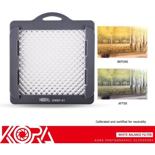 Kora KWBF-01Photography Professional White Balance Filter With Strap Grey Cards For Camera lens up to 83mm Thread Size