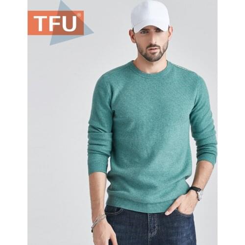 TFU Men 2020 Spring Brand New Casual Computer Knitted Cotton Warm Sweaters Pullover Men Autumn Fashion Mixed Color Sweater Men