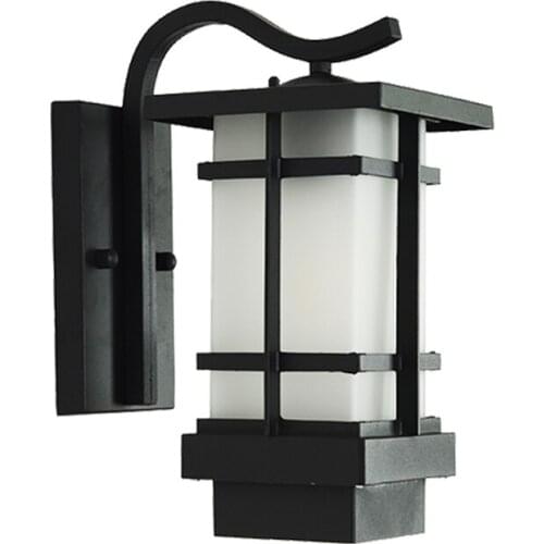 Nihon waterproof wall lamps,Aluminium Japanese art retro,Milky glass lamp shade,solar Soft light at night,porch balcony doorway