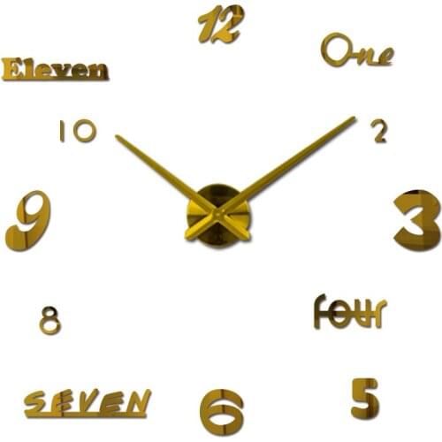 New wall clock quartz watch reloj de pared modern design large decorative clocks Europe acrylic stickers living room klok