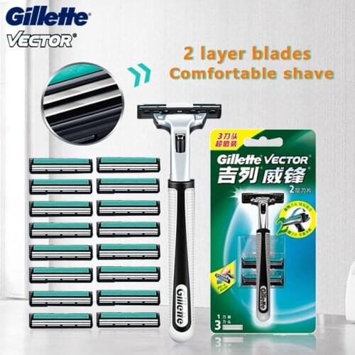 Straight Safety Razor Gillette VECTOR Face Shaver For Men Shaving Machine Cassettes Shavette Tools Manual Shave Case For Beard