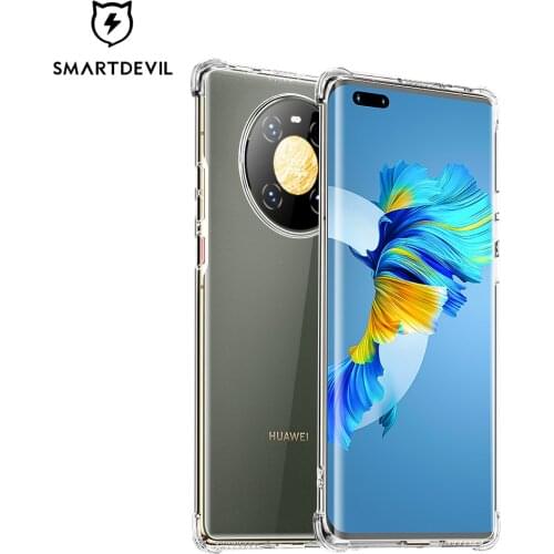 SmartDevil Phone Case For Huawei Mate40 Mate 40 Pro Shockproof Bumper Transparent Airbag Drop Protection All-Inclusive Soft