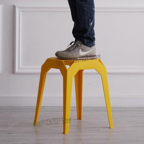 Nordic Minimalist Small Stool Household Low Stool Lazy Fashion Creative Thickened Bench Stackable Dining Stool