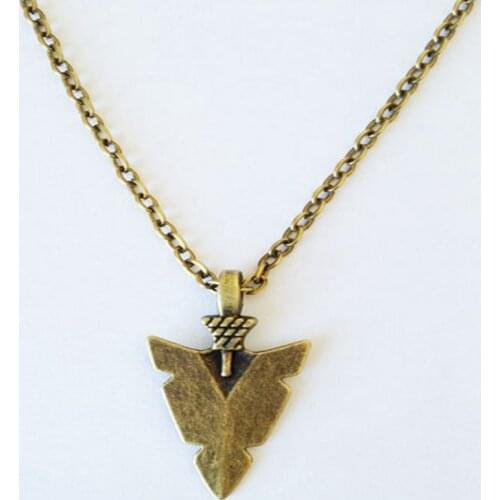 Vintage Bronze Arrowhead Dragon Octopus Coins Aztec Coin key Clock Tree ANGEL WINGS Handcuff Necklace Pendant For Women Jewelry