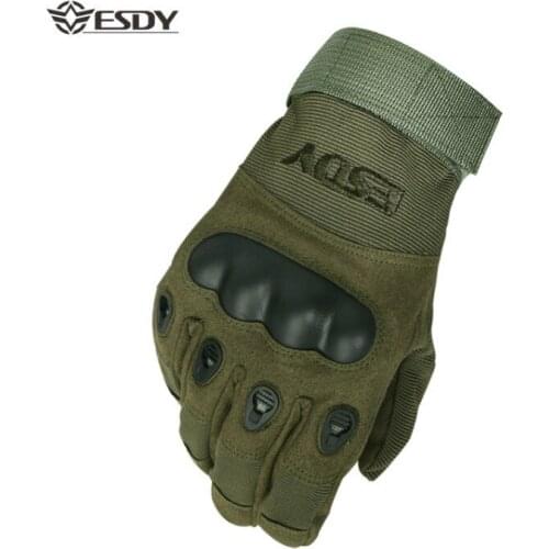 Outdoor Men Cycling Full Finger Gloves Military Tactical Hard Knuckle Gloves Wear-Resistant Shooting Airsoft Motorcycle Gloves