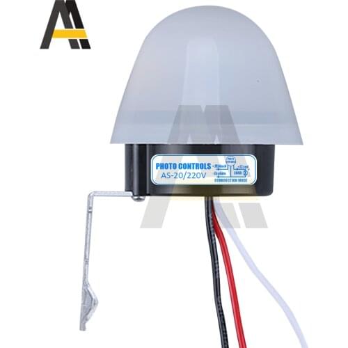 AS-20 Rainproof Photo Control Switch 110V 220V 12V Light Control Switch Automatic On Off Photocell Street Light Sensor Switch