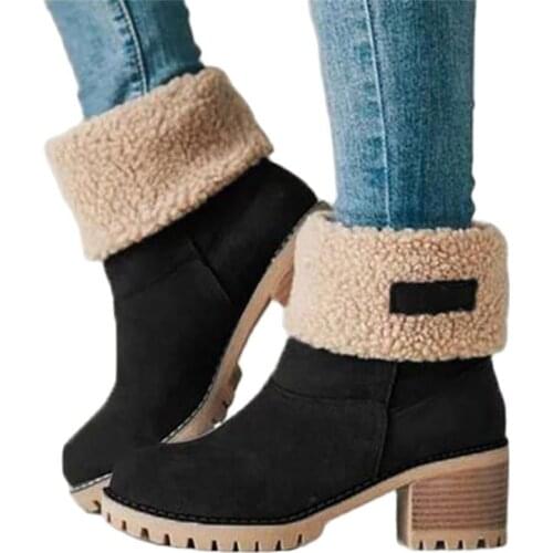 Women Winter Fur Warm Snow Boots Ladies Warm wool booties Ankle Boot Comfortable Shoes Casual Womens Boots
