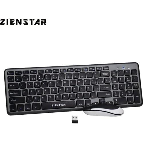 Zienstar Spanish Letter 2.4G Wireless Keyboard Mouse Combo with USB Receiver for Macbook,Computer PC,Laptop and Smart TV