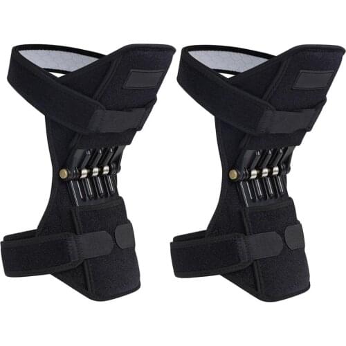 1 Pair Joint Support Knee Pads Powerful Rebound Spring Force Knee Professional Tibial Booster Knee Join Mountaineering Deep Care