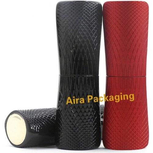 20pcs/Lot Plastic Empty Cosmetic Lipstick Tube 12.1mm Black Classic Lip Balm Package Lip Balm Container