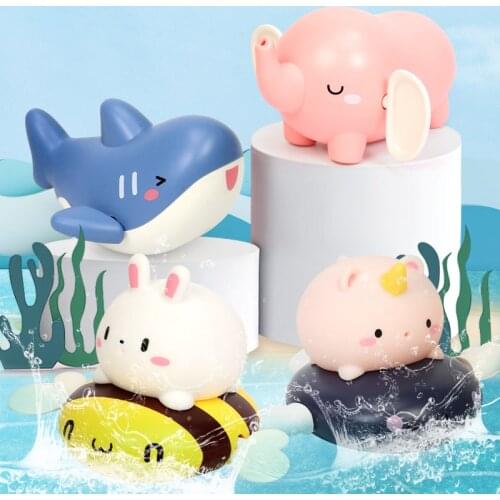 2021 Baby Bath Toys for Kids 2 to 4 Years Old Clockwork Wind Up Shark Duck Baby Bathtub Shower Toys 0 12 Months Bad Speelgoed