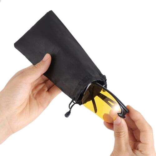 5Pcs Soft Microfiber Carry Bag For Sunglasses Eyeglasses Glasses Optical Lanyard Black Cloth Bag Travel Sports Accessories