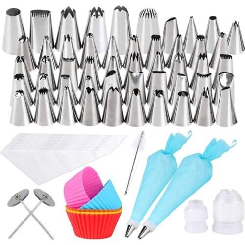 50 Pcs Cake DIY Tools Kit Turntables Silk Flower Tool Silicone Cake Cup Baking Accessories Cake Decorating Tools