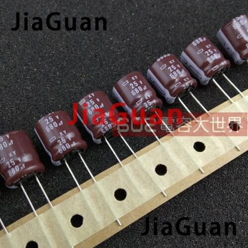 50pcs NEW CHEMI-CON NIPPON KY 25V680UF 12x15MM electrolytic Capacitor 680UF/25V NCC 680uf 25V