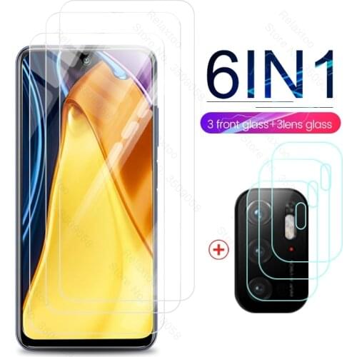 6in1/4in1/2in1/1to2 camera protective glass for pocophone poco poko little x3 nfc x 3 m3 f1 f3 f2 pro phone screenprotector film