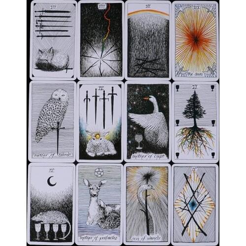 78Pcs/set Wild Unknown Tarot Deck Rider Oracle Cards Mysterious Animal Totem Tarot Cards Deck 78 Cards, Guidance - Board Game