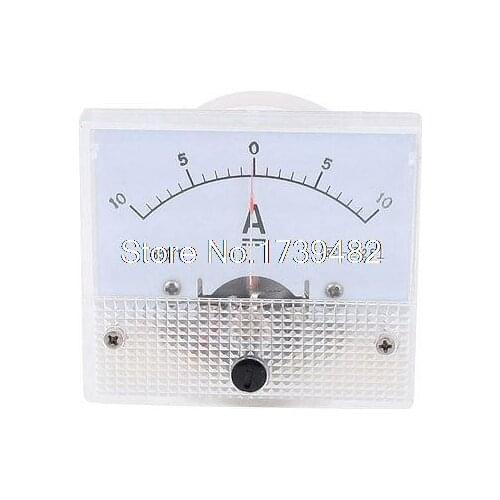 85C1 DC -10 to +10A Class 2.5 Accuracy Panel Mounted Analog Ammeter Ampere Meter
