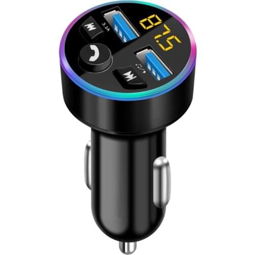USB Car MP3 Player Charger for Phone Wireless Bluetooth Transmitter FM Dual USB Charger TF Card Music Handfree Car Kit F19A