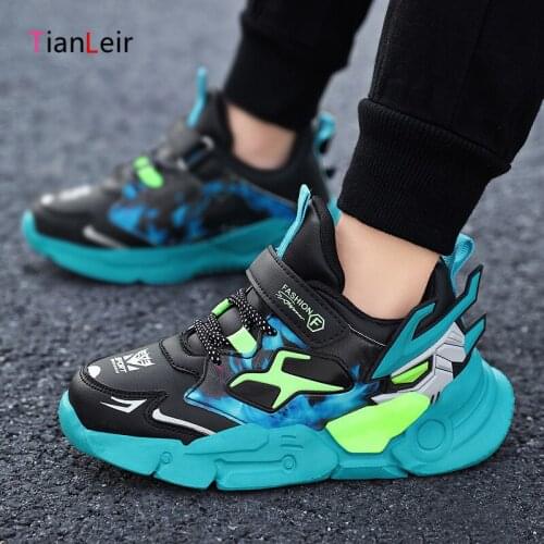 Brand Fashion Kids school shoes for boys High Quality PU Leather Kids Shoes Boys Lightweight Casual Children Shoes Basket Enfant