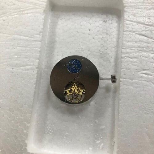 Watch movement domestic hollow-out carved flower mechanical movement 12 point phase 6 point imitation tourbillon movement