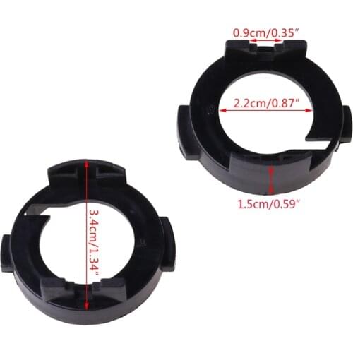 652F 2x H7 LED Headlight Adapter Holder Retainer Socket LED Bulb Base For Kia Forte Koup 2014-2016 2012-2017