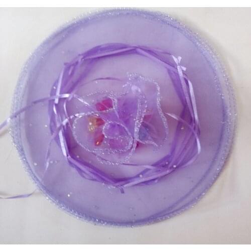 Purple Organza Gifts Bags Drawstring Round Candy Bag Wedding Gift Bags For Jewelry/party/woman Pouches Packaging Display Storage