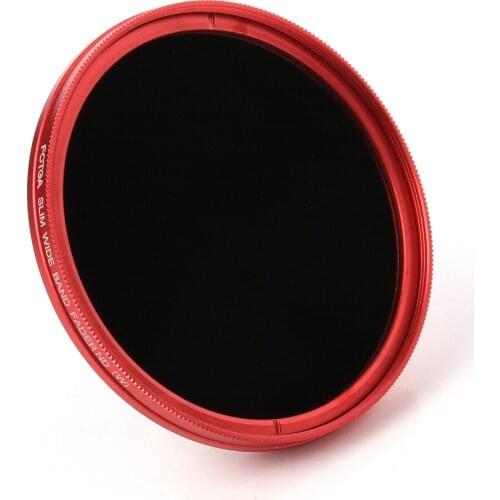 FOTGA Ultra Slim 72mm Fader Adjustable Variable ND Lens Filter ND2 ND8 ND400 Red